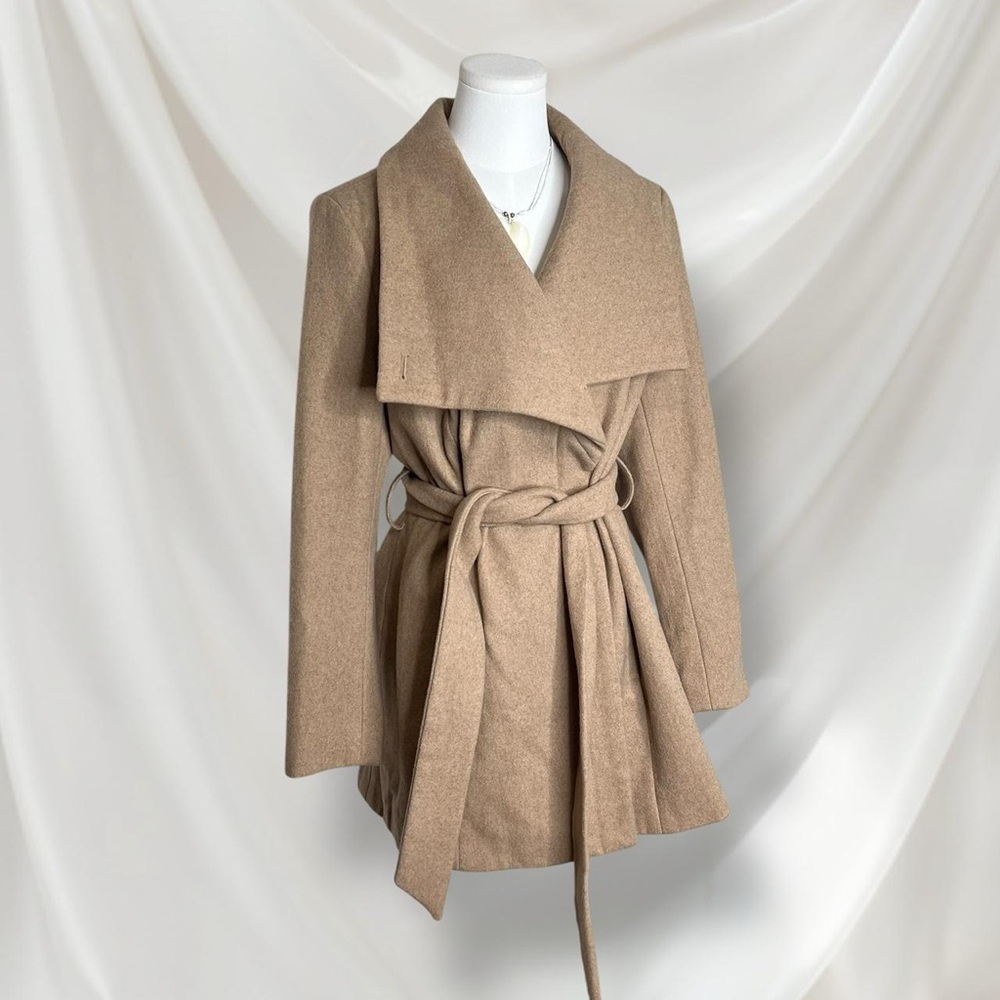 Chic Tan Wrap Coat